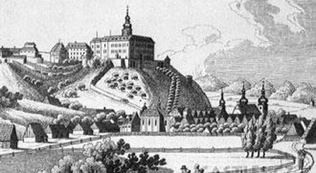 Zámek Náchod v první třetině 19. století, neznámý autor